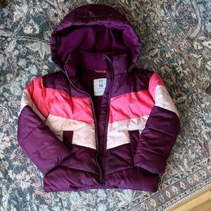 GAP Kids Puffer Jacket in Purple and Pink